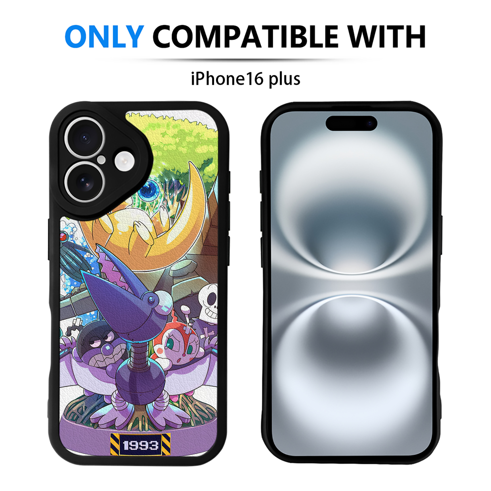 （画像用） アンパンマン Anpanman 【iPhone 16シリーズ対応】シリコンスマホケース（レザー調） 材質：シリコン